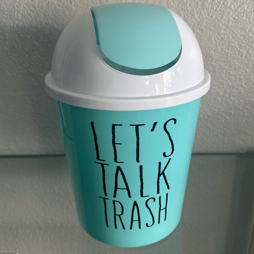 Essential Home Designs Basic Trash Can, 14” tall, brand new.